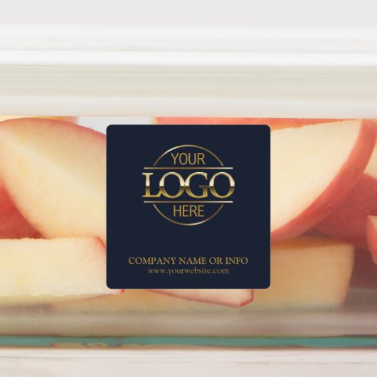 Custom Navy Blue Promotionele Bedrijf Zakelijke Lo Labels (Aangebracht)