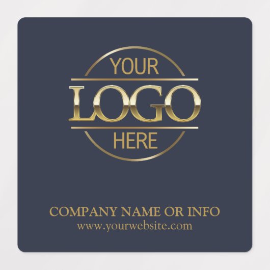 Custom Navy Blue Promotionele Bedrijf Zakelijke Lo Labels (Design 2)