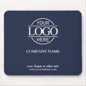 Custom Navy Blue Promotionele Bedrijf Zakelijke Lo Muismat (Voorkant)