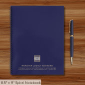 Custom Navy Blue Spiral Notitieboek