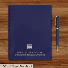 Custom Navy Blue Spiral Notitieboek
