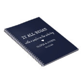 Custom Navy Blue waar het allemaal begon Valentijn Notitieboek (Rechterzijde)