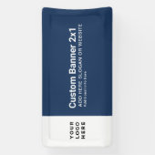 Custom Navy Business Logo Professional 2x1 Spandoek (Verticaal)