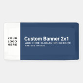 Custom Navy Business Logo Professional 2x1 Spandoek (Horizontaal)
