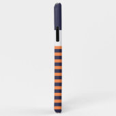 Custom Navy Donkerblauw Wit Zonnig Sinaasappel Str Case-Mate iPhone Case (Achterkant/rechts)