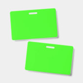 Custom Neon Green Badge – Bold ID Tag (Voor- en achterkant)