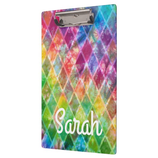 Custom Neon Regenboog stropdas Dye Waterverf Harle Klembord (Links)