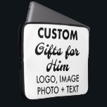 Custom Neopreen 15" Laptop Sleeve Hoesje Hoesje<br><div class="desc">Aangepaste gepersonaliseerde Grote Neopreen 15" Laptop Sleeve Hoesjes Hoesje, lichtgewicht en waterbestendig met top loading zip (beschikbaar voor 10", 13", en 15" laptops). Upload logo, foto, afbeelding, ontwerp en voeg uw eigen tekst toe om logo, foto, afbeelding, ontwerp te uploaden en uw eigen tekst toe te voegen om uw eigen...</div>