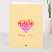 Custom Netball Coach Bedankkaart (Achterkant)