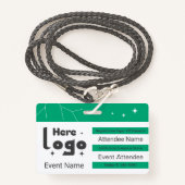 Custom Networking Event QR Code Badge (Voorkant met draagriem)