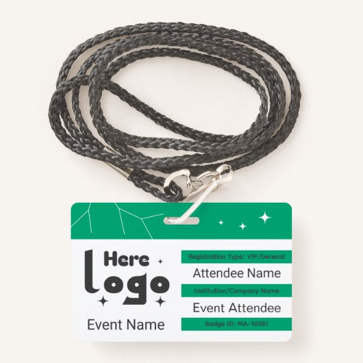 Custom Networking Event QR Code Badge (Voorkant met draagriem)