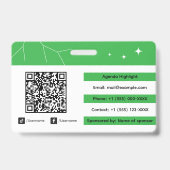 Custom Networking Event QR Code Badge (Achterkant)