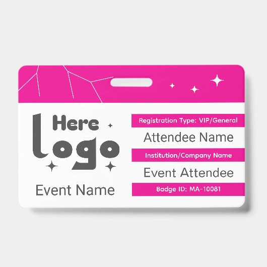 Custom Networking Event QR Code Badge (Voorzijde)