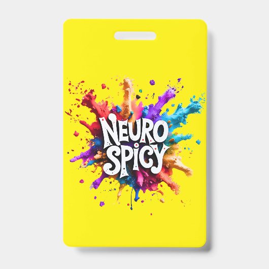 Custom NEUROSPICY learning disability emergency  Badge (Voorzijde)