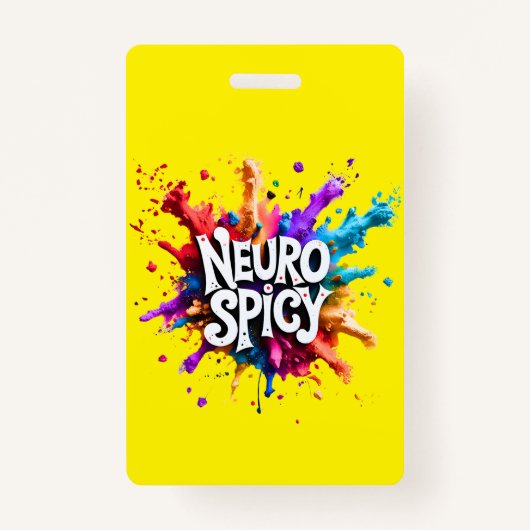 Custom NEUROSPICY learning disability emergency  Badge (Voorkant)