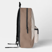 Custom Neutraal Bruin Ivoor Beige Taupe Natuurlijk Bedrukte Rugzak (Links)