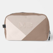 Custom Neutraal Bruin Ivoor Beige Taupe Natuurlijk Toilettasje (Voorkant)