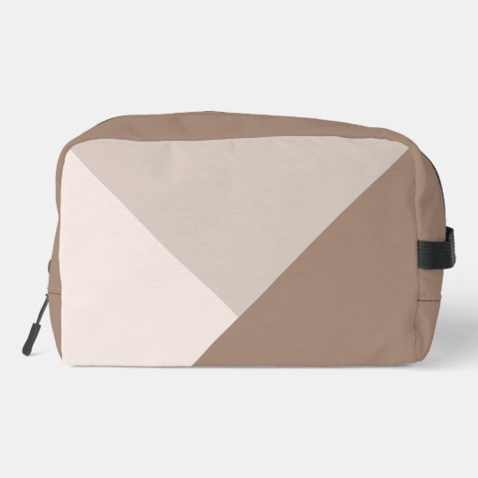 Custom Neutraal Bruin Ivoor Beige Taupe Natuurlijk Toilettasje (Achterkant)