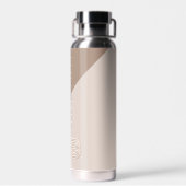 Custom Neutraal Bruin Ivoor Beige Taupe Natuurlijk Waterfles (Achterkant)