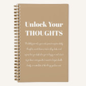 Custom Neutral Journal | Unlock Your Thoughts Notitieboek (Voorkant)