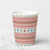 Custom Neutral Tatreez Thobe Henna Party Papieren Bekers (Achterkant)