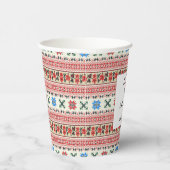 Custom Neutral Tatreez Thobe Henna Party Papieren Bekers (Rechts)