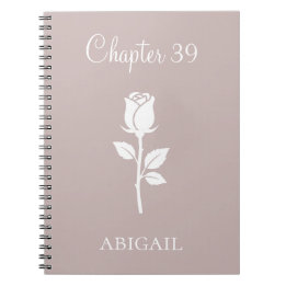 Custom New Chapter June Rose Birth Flower Notitieboek