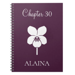 Custom New Chapter Violet February Birth Flower Notitieboek