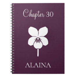 Custom New Chapter Violet February Birth Flower Notitieboek