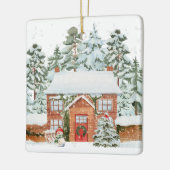 Custom New Home Country Cottage Christmas Ornament (Links)