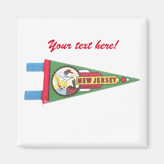 Custom New Jersey NJ Souvenir Magnet Favor (Voorkant)