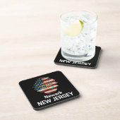 Custom New Jersey State Beverage Coaster Bier Onderzetter (Rechterzijde)