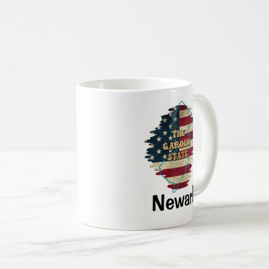 Custom New Jersey State Coffee Mok (Voorkant rechts)