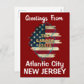 Custom New Jersey State Holiday Briefkaart (Voorkant / Achterkant)