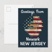 Custom New Jersey State Holiday Briefkaart (Voorkant / Achterkant)