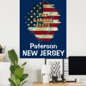 Custom New Jersey State Poster (Thuiskantoor)