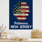Custom New Jersey State Poster (Keuken)