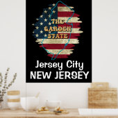 Custom New Jersey State Poster (Keuken)