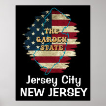 Custom New Jersey State Poster