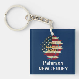 Custom New Jersey State Sleutelhanger
