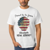 Custom New Jersey State T-Shirt (Voorkant)