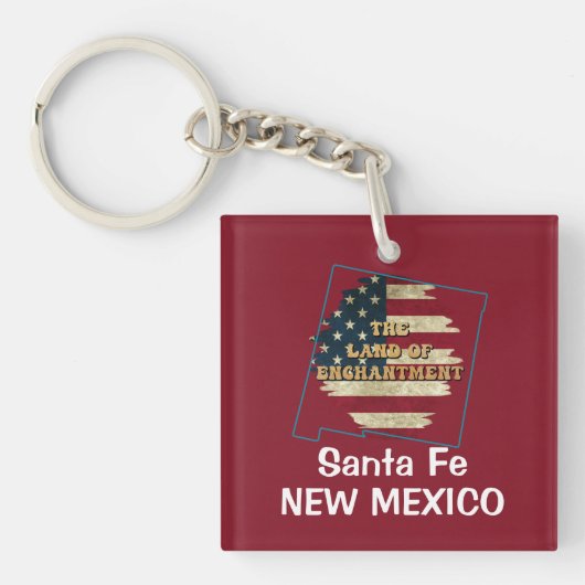 Custom New Mexico State Sleutelhanger (voorkant)