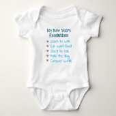 Custom New Year's Resolutions, Boy, Funny    Romper (Voorkant)