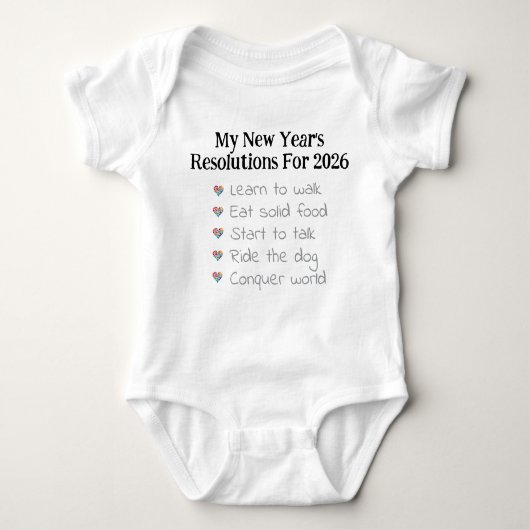 Custom New Year's Resolutions, Unisex, Funny    Romper (Voorkant)