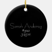 Custom New York 2025 Marathon Runner Gift Keramisch Ornament (Achterkant)