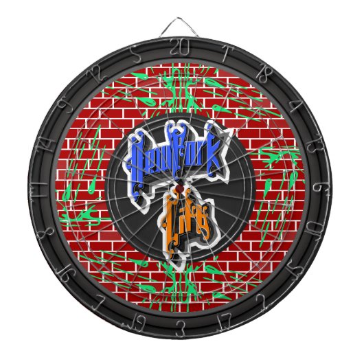 Custom New York City Dartbord (Voorkant)