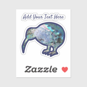 CUSTOM New Zealand Pāua Kiwi Sticker