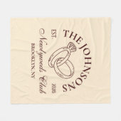 Custom Newlyweds Club Blanket for Honeymoon Gift Fleece Deken (Voorkant (Horizontaal))