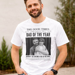 Custom Newspaper Shirt, Dad of the Year Gift, Dad T-shirt