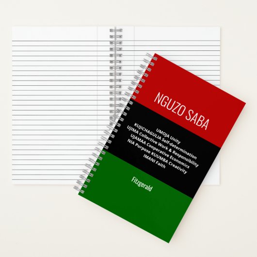 Custom NGUZO SABA 7 Principles Kwanzaa Journal Notitieboek (Binnen)